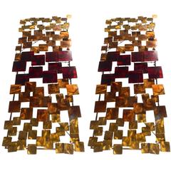 Pair of Contemporary Modern Curtis Jere Style Metal Wall Art 8