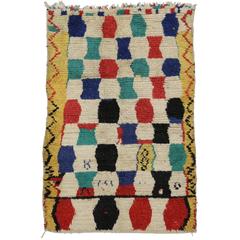 Mid-Century Modern Vintage Berber Moroccan Rug with Tribal Style 12