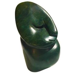Small Abstract Green Marble Bust