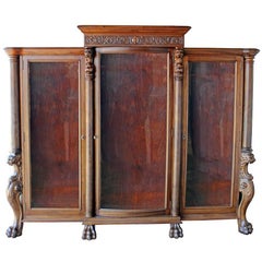 Curved Front Lion Cabinet