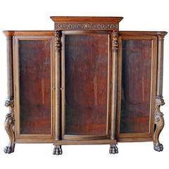 Curved Front Lion Cabinet 1