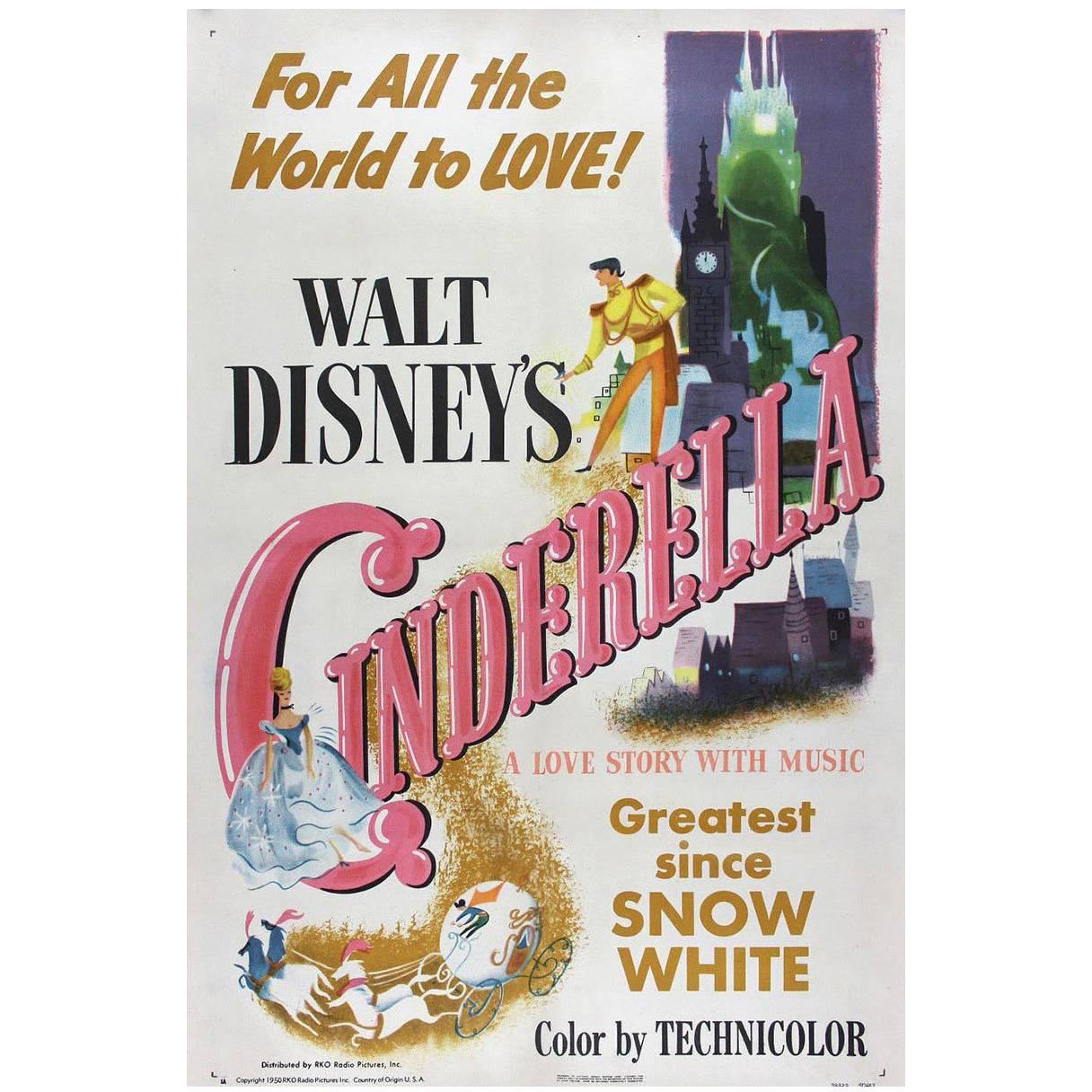"Cinderella" Film Poster, 1950