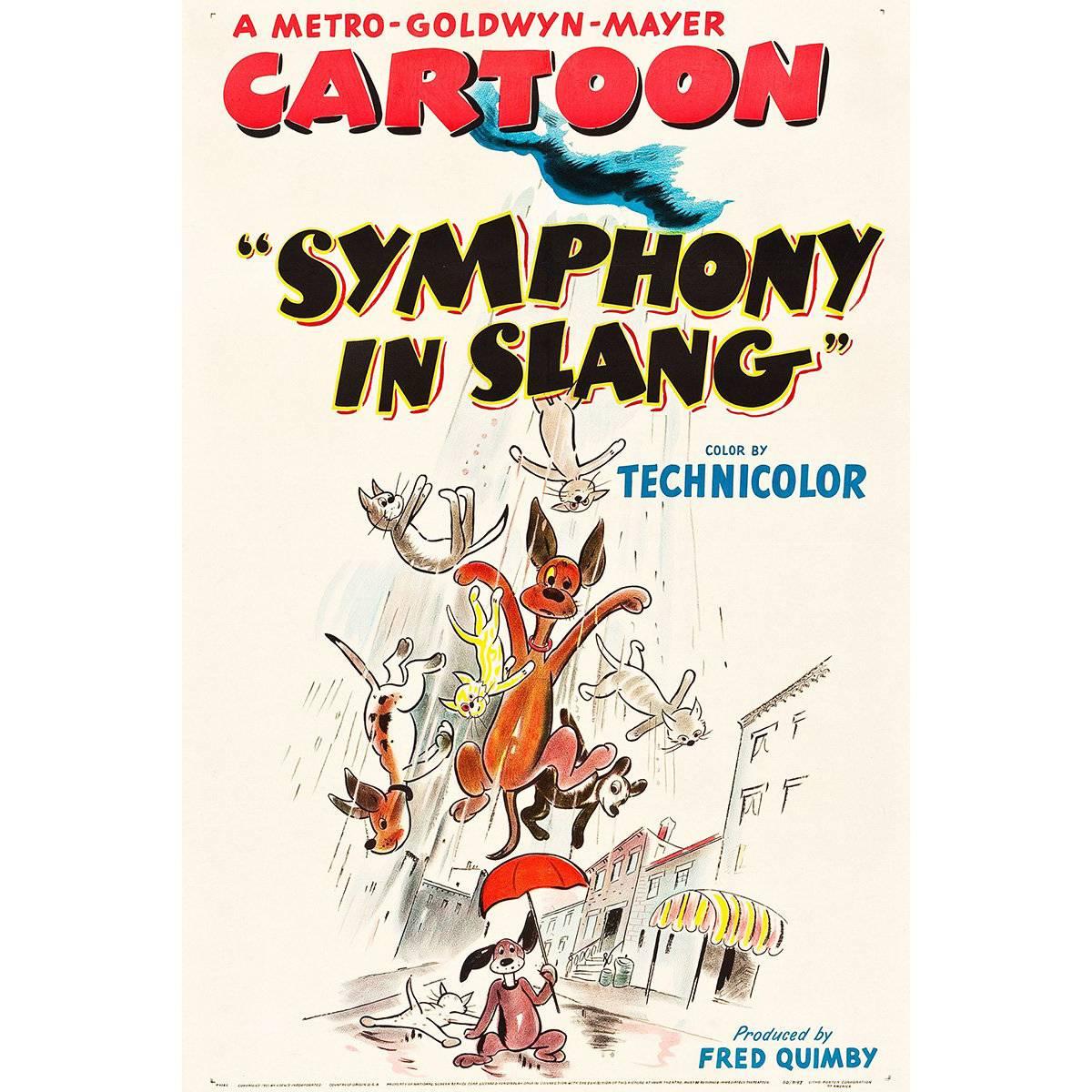 "Symphony in Slang" Film Poster, 1951 For Sale