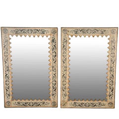 Pair of Spanish Mirrors in Painted Metal