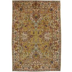 Antique European Rug with Oushak Design and Traditional Modern Style