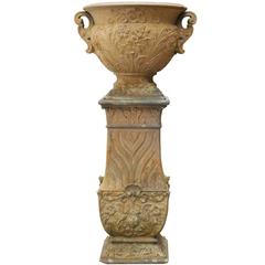 Late 19th Century ‘Doulton’ Stoneware Urn with Pedestal