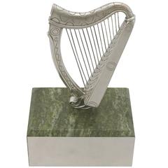 Vintage Sterling Silver Harp Trophy by Edward Barnard & Sons Ltd 2