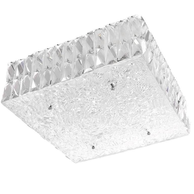 Square Textured Glass Flush Mount Ceiling Lamp By J T Kalmar