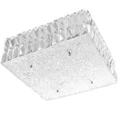 Square Textured Glass Flush Mount Ceiling Lamp by J.T Kalmar 4