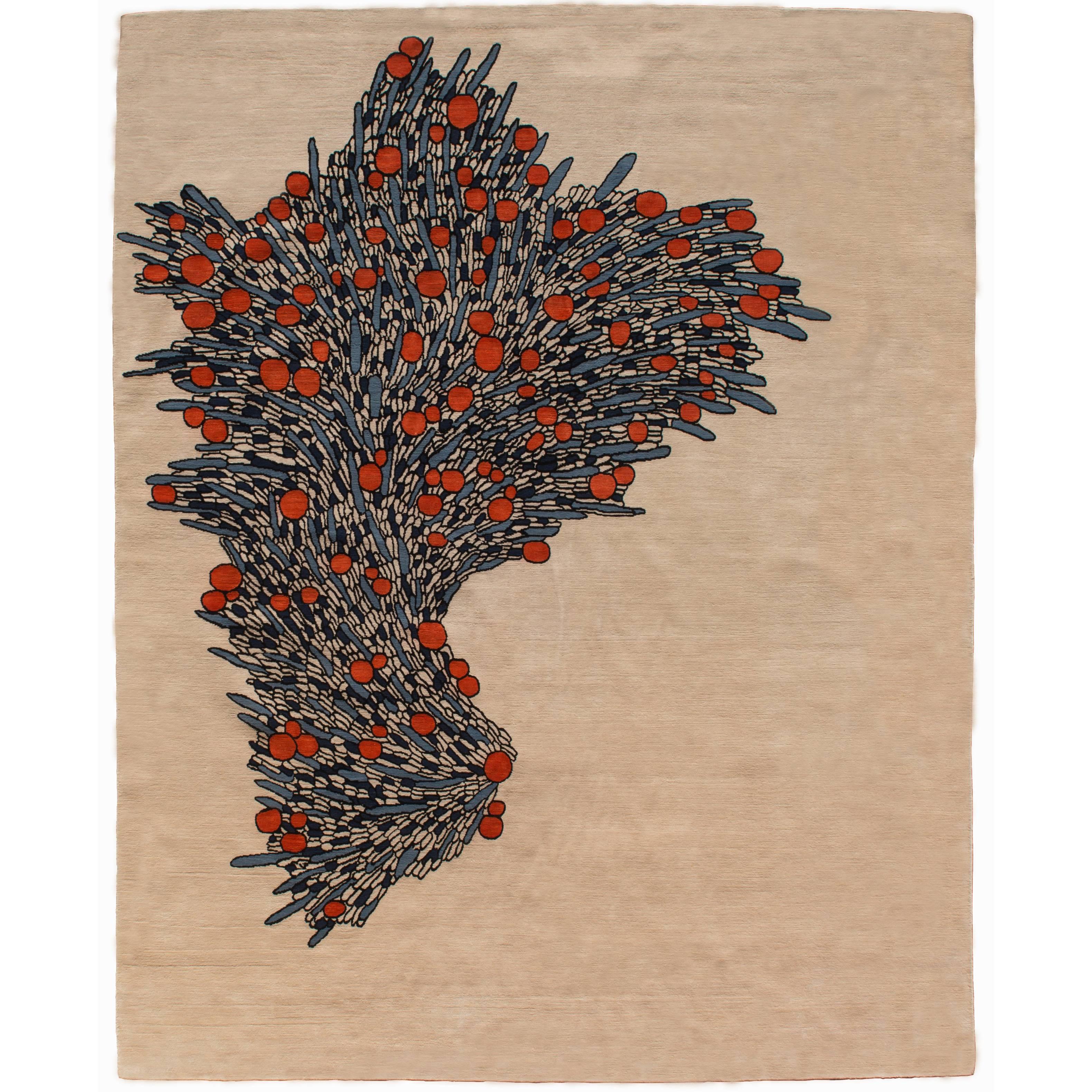 'Bouquet' Hand-Knotted Rug by Atelier Février For Sale