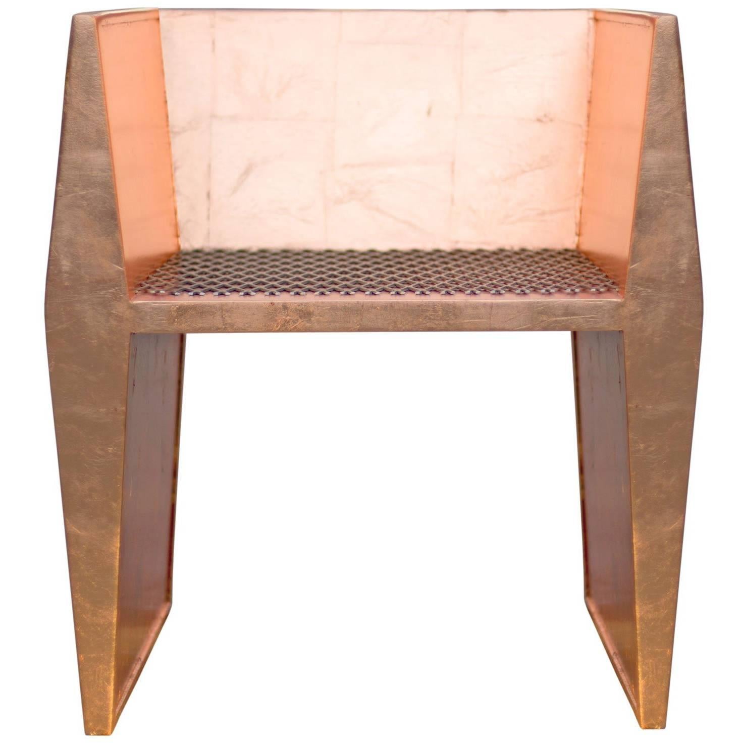 Sentient Sapience Chair Copper Leaf Finish For Sale