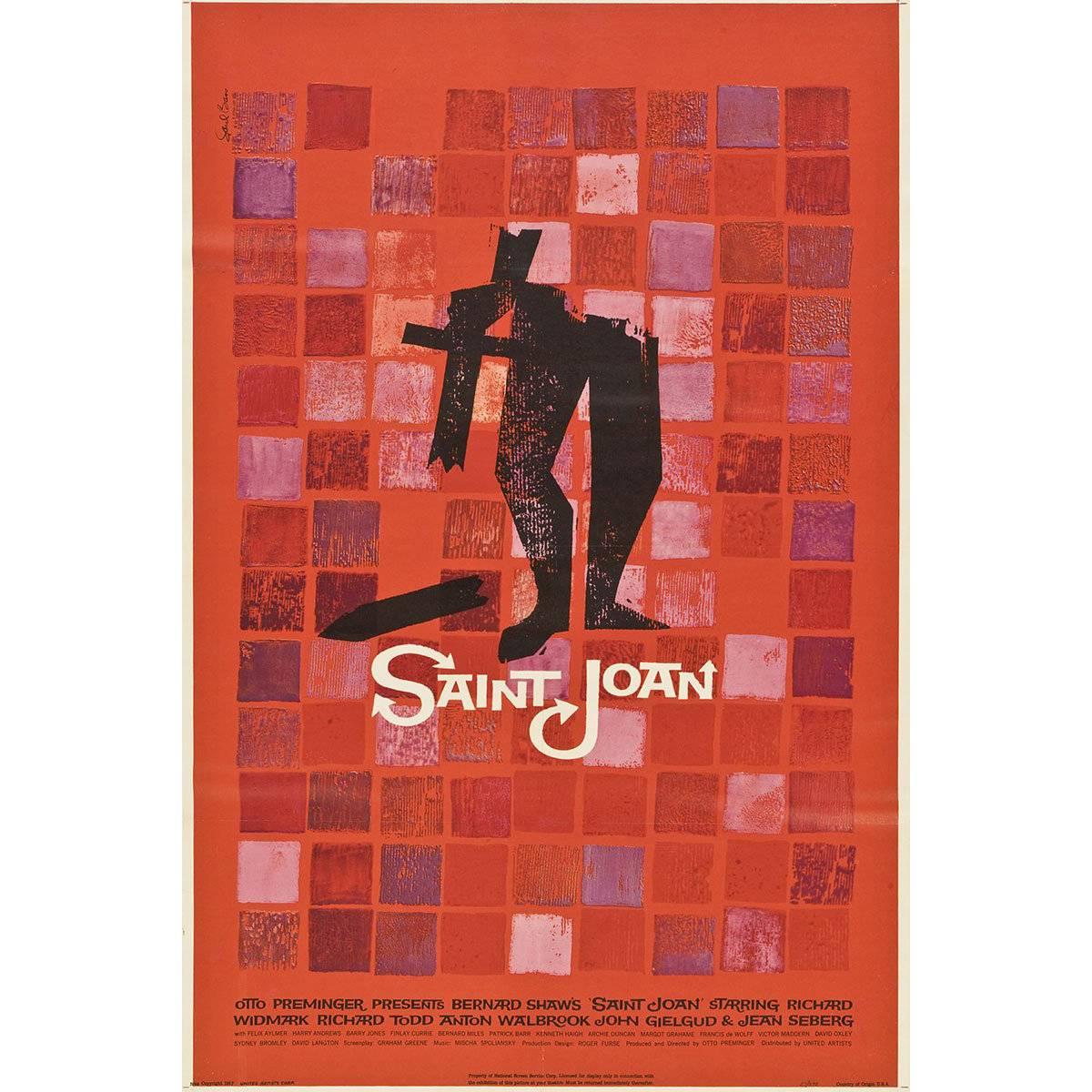 "Saint Joan" Poster, 1957 For Sale