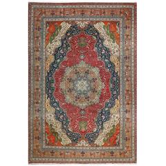 Large Vintage Tabriz Persian Rug 8