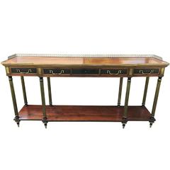 19th Century French Console, Ebonized Legs, in the Style of Maison Jansen