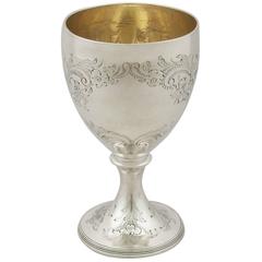 Antique George III Sterling Silver Wine Goblet