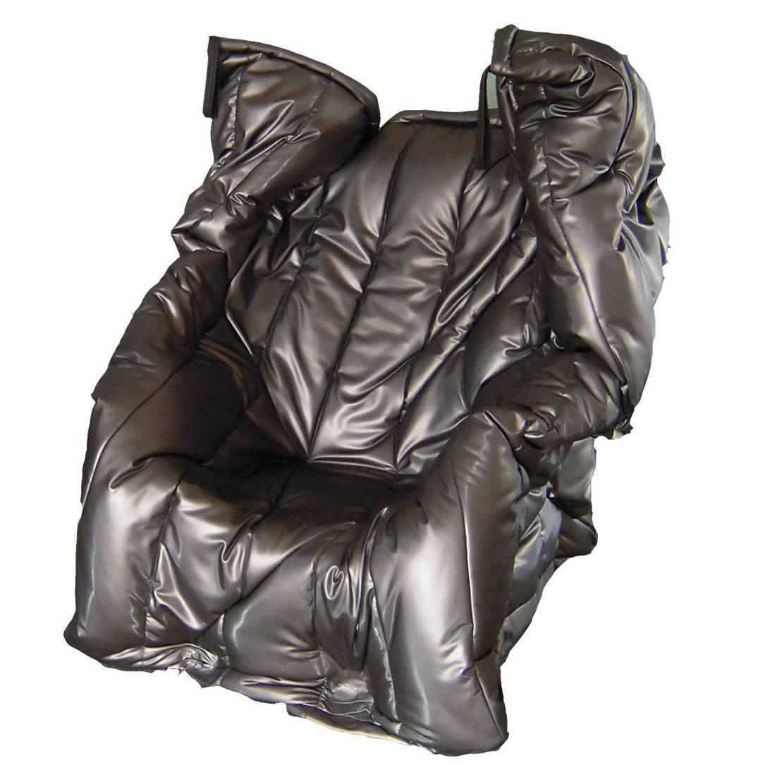 Gaetano Pesce Contemporary Italian Prototype Armchair with Bronze Upholstery 
