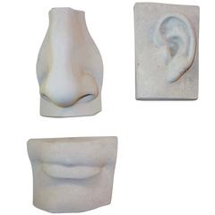 Wall Mount Three Piece Plaster Face