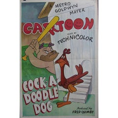 Vintage "Cock-a-Doodle Dog" Film Poster, 1950