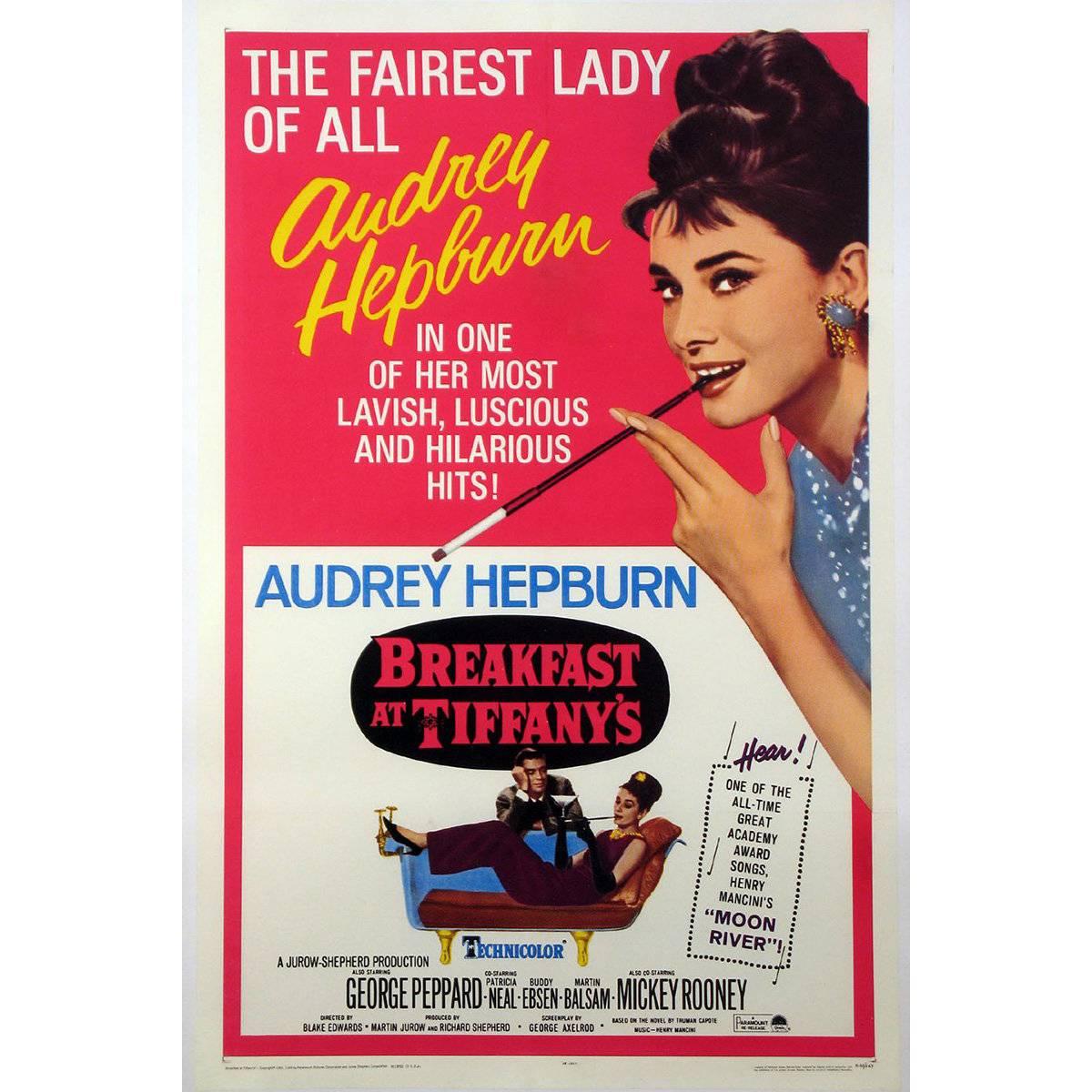 "Breakfast at Tiffany's" Film Poster, 1965 For Sale