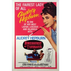 Retro "Breakfast at Tiffany's" Film Poster, 1965