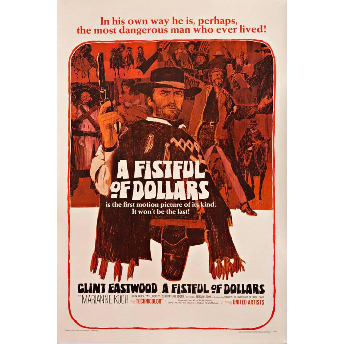 "A Fistful Of Dollars" Film Poster, 1964 For Sale