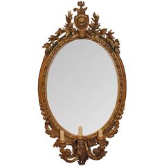 Antique 19th Century Giltwood Girandole Mirror 2