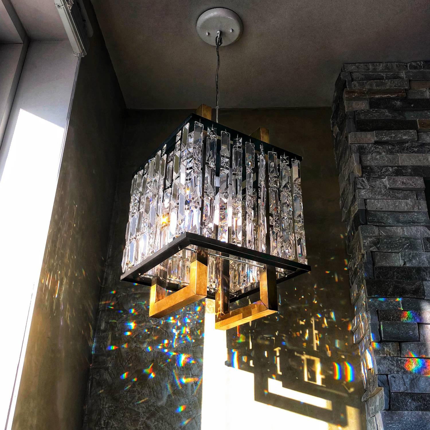Contemporary Bushwick Lantern Chandlier Pendant For Sale