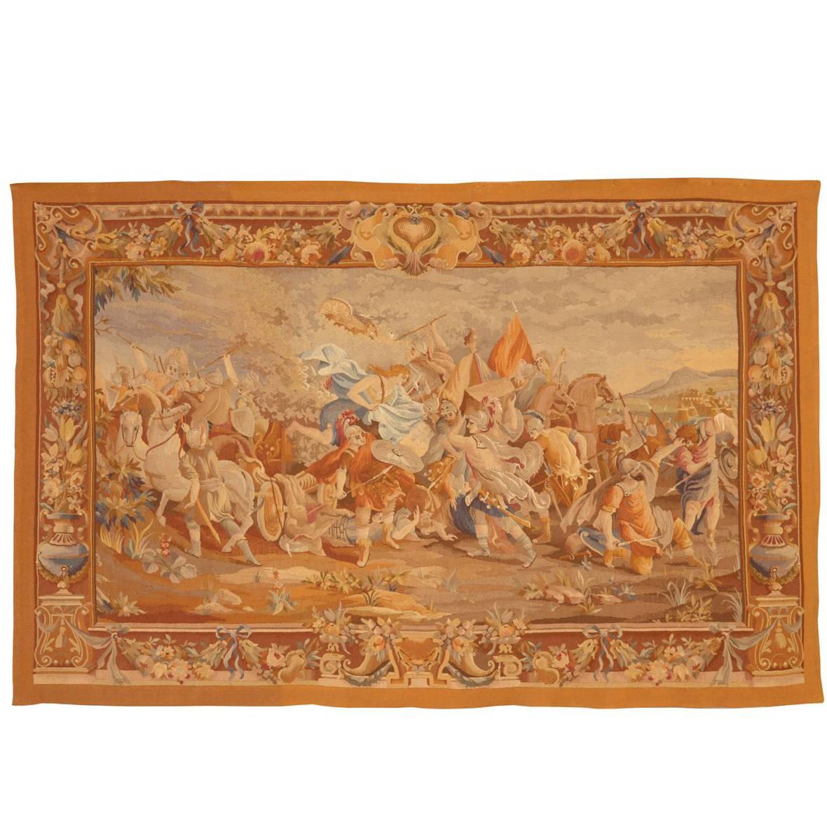 Antique 19th Century French Aubusson Tapestry For Sale