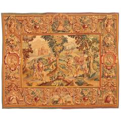 Antique Extremely Finely Woven 19th Century French Tapestry