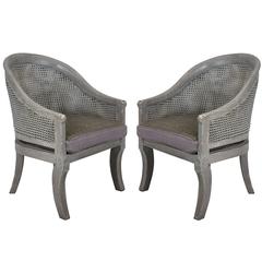 Pair of Regency Style Cane Chairs