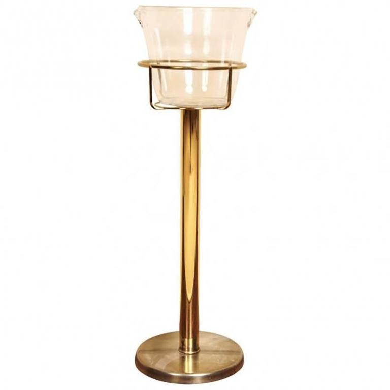 Brass and Glass Champagne Stand at 1stDibs