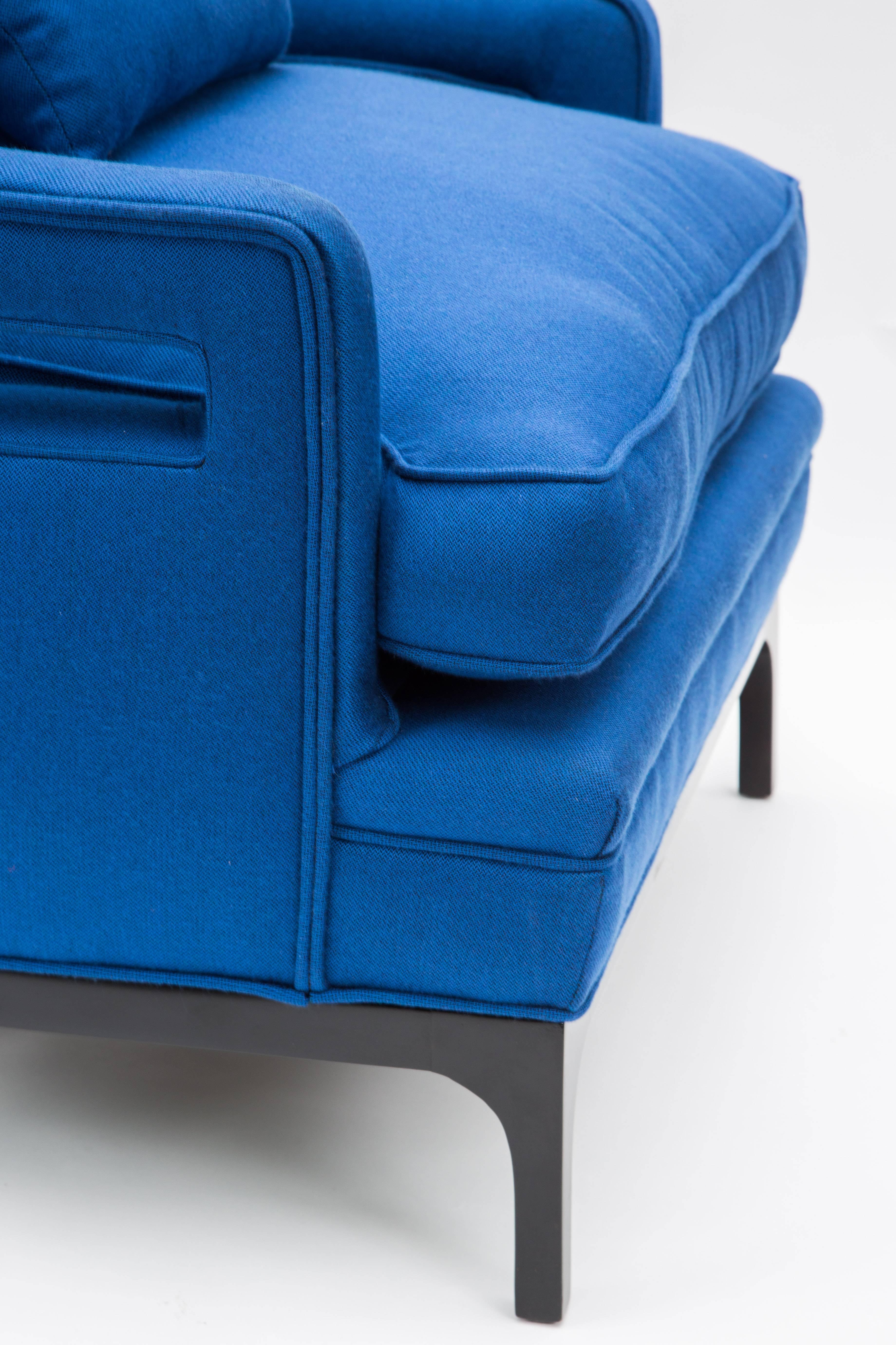 Pair of 1960s Club Chairs in the Style of James Mont 1