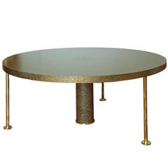 DIning Room Table / Ettore Sottsass in Green Briar Root Brass Mid-Century Modern