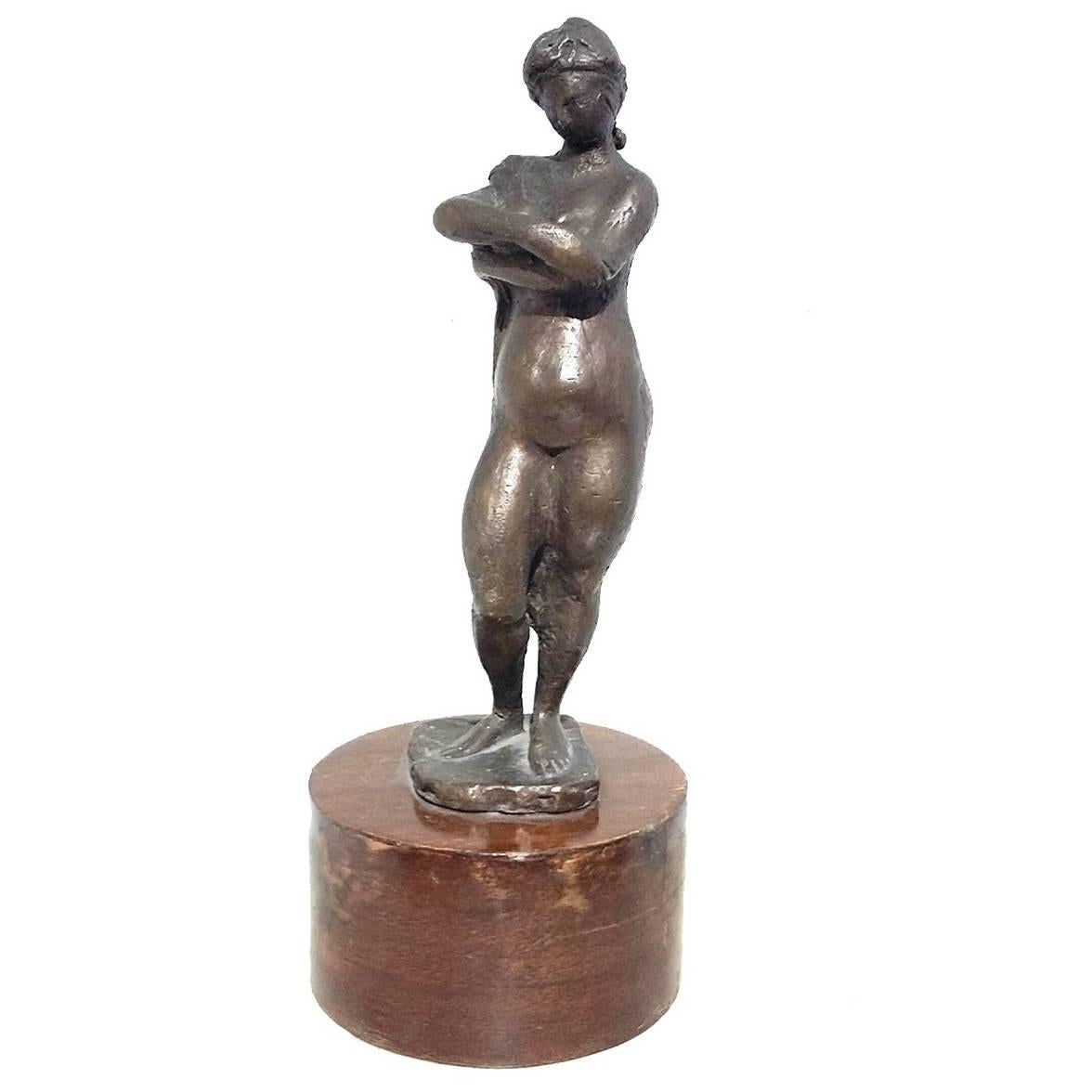Bronze Sculpture “Woman’s Nude” by Giuseppe Mazzullo, Italy, 1944 For Sale