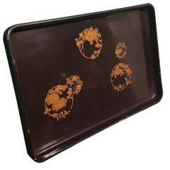 Black Japan Tray, 19th Century 7