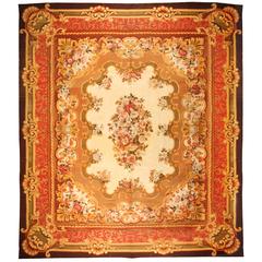 Antique Oversize 19th Century French Aubusson Carpet