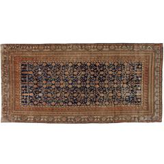 Antique Chinese Blue and Orange Khotan Antique Rug, 1930
