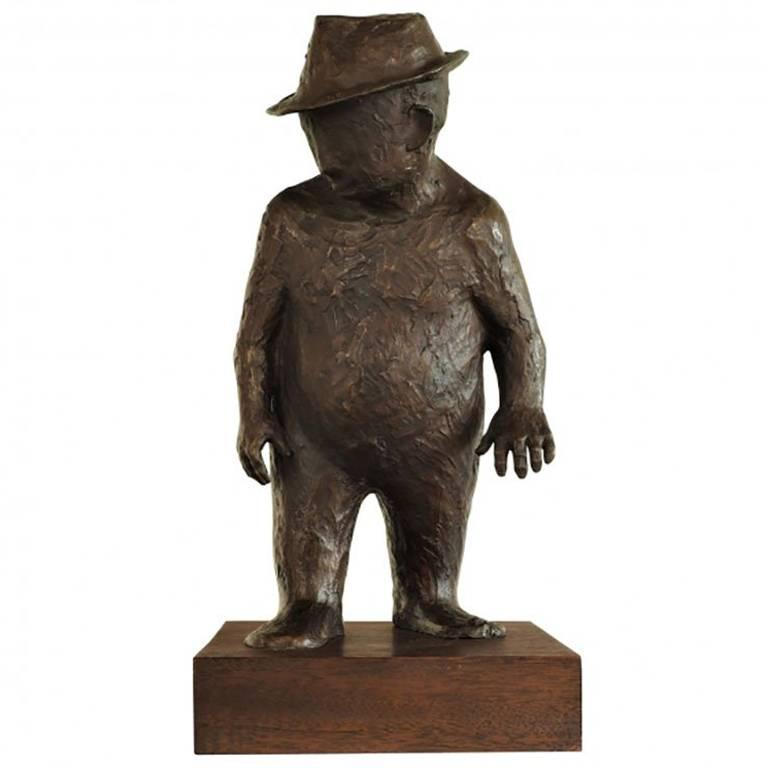 Syd Ginsberg Sculpture of a Man with Hat