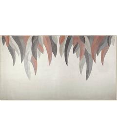 'Quiet Palm' 72 inch pleated silk and ultra suede textile art by Aiveen Daly 9