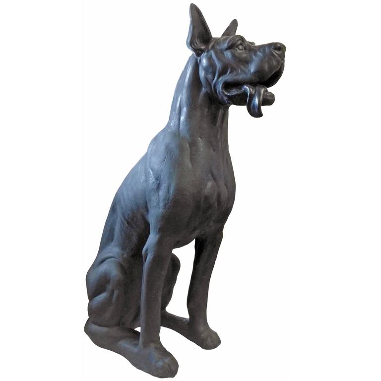 Lifesize Cast Concrete Great Dane At 1stdibs Lifesize Cast Concrete Great Dane For
