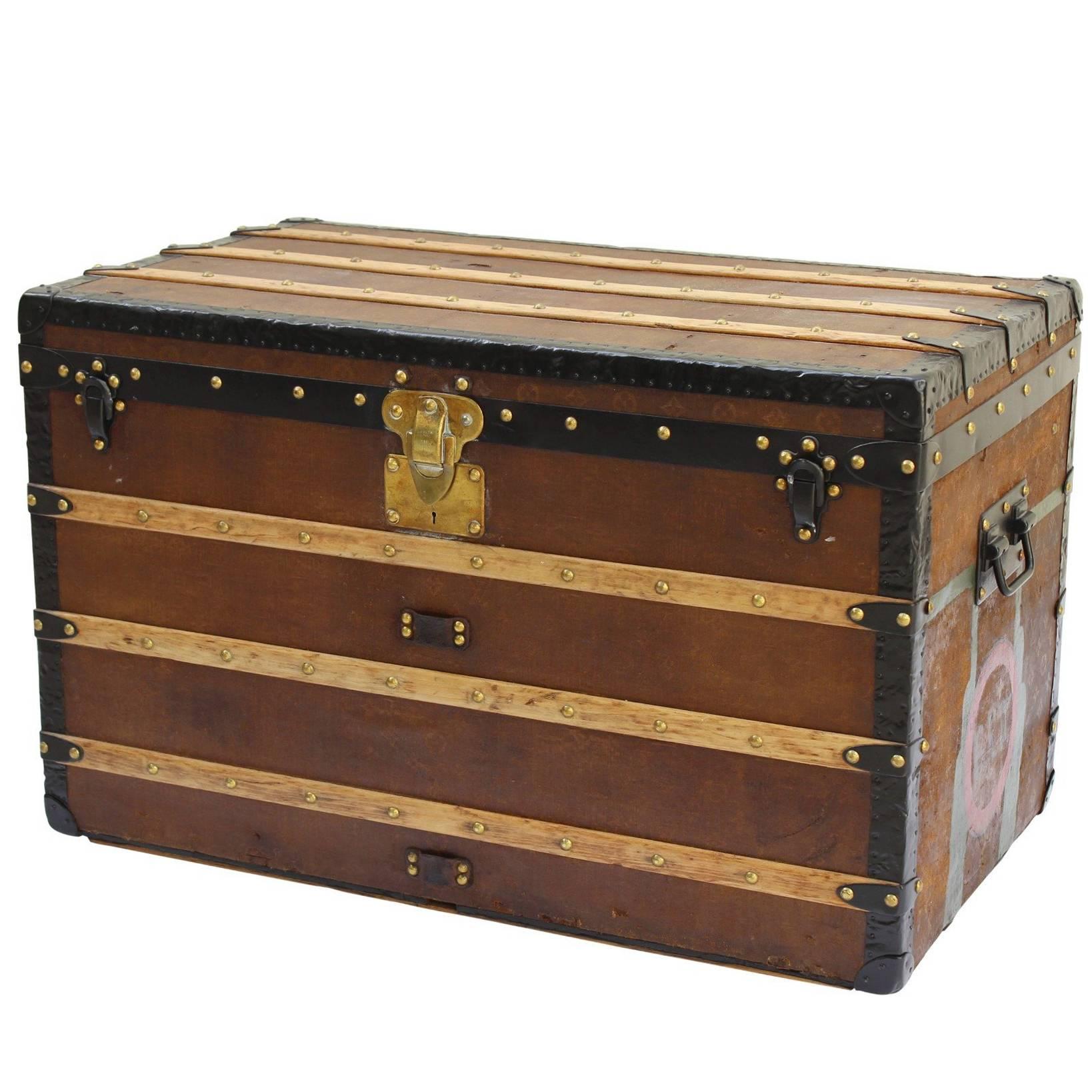 Louis Vuitton Monogram Courier Trunk For Sale