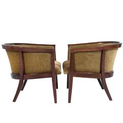 Walnut Frame Lounge Chairs by Milo Baughman for Thayer Coggin 3