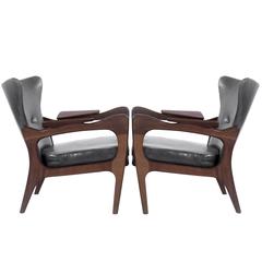 Adrian Pearsall Wingback Lounges for Craft Associates, Model 2291-C