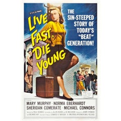 "Live Fast, Die Young" Film Poster, 1958