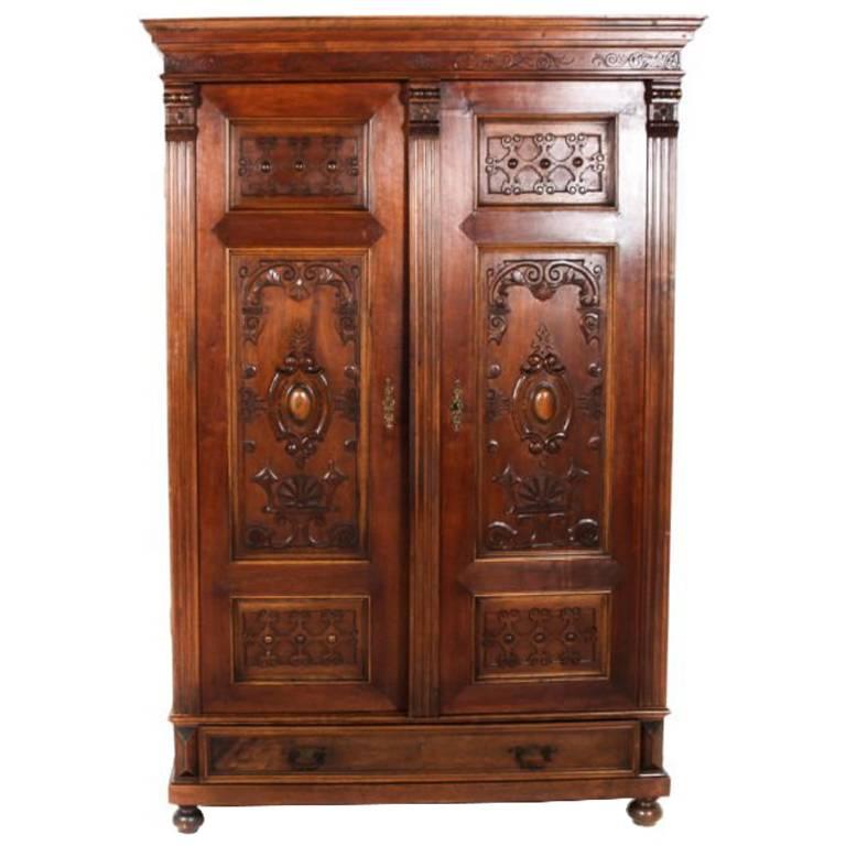 Antique French Two-Door Armoire 