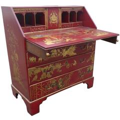 Antique 18th Century Gilt and Lacquer Chinoiserie Bureau