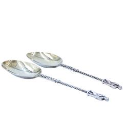 Pair of Sterling Figurative Spoons