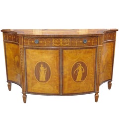Schmieg and Kotzian Inlaid Demilune Commode