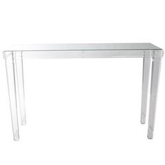 Lucite Table with Mirrored Top