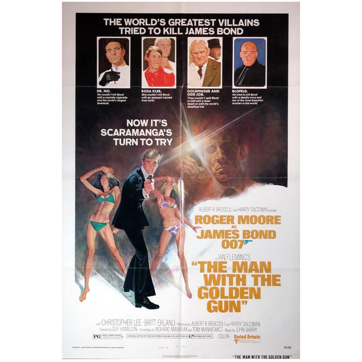 "The Man With The Golden Gun" Film Poster, 1974 For Sale
